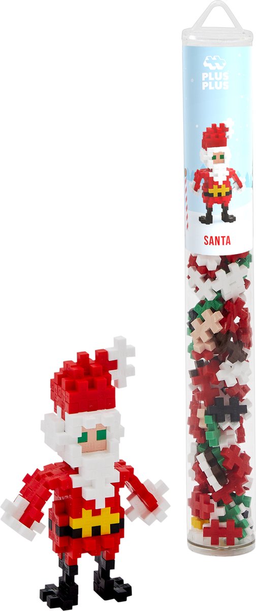 Tube Plus-Plus Père Noël Ensemble de construction 100 pièces - 4292 - jouets de construction - jouets de construction - ensemble avec blocs de construction - à partir de 5 ans