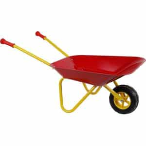 Playfun Metal Whelbarrow Red