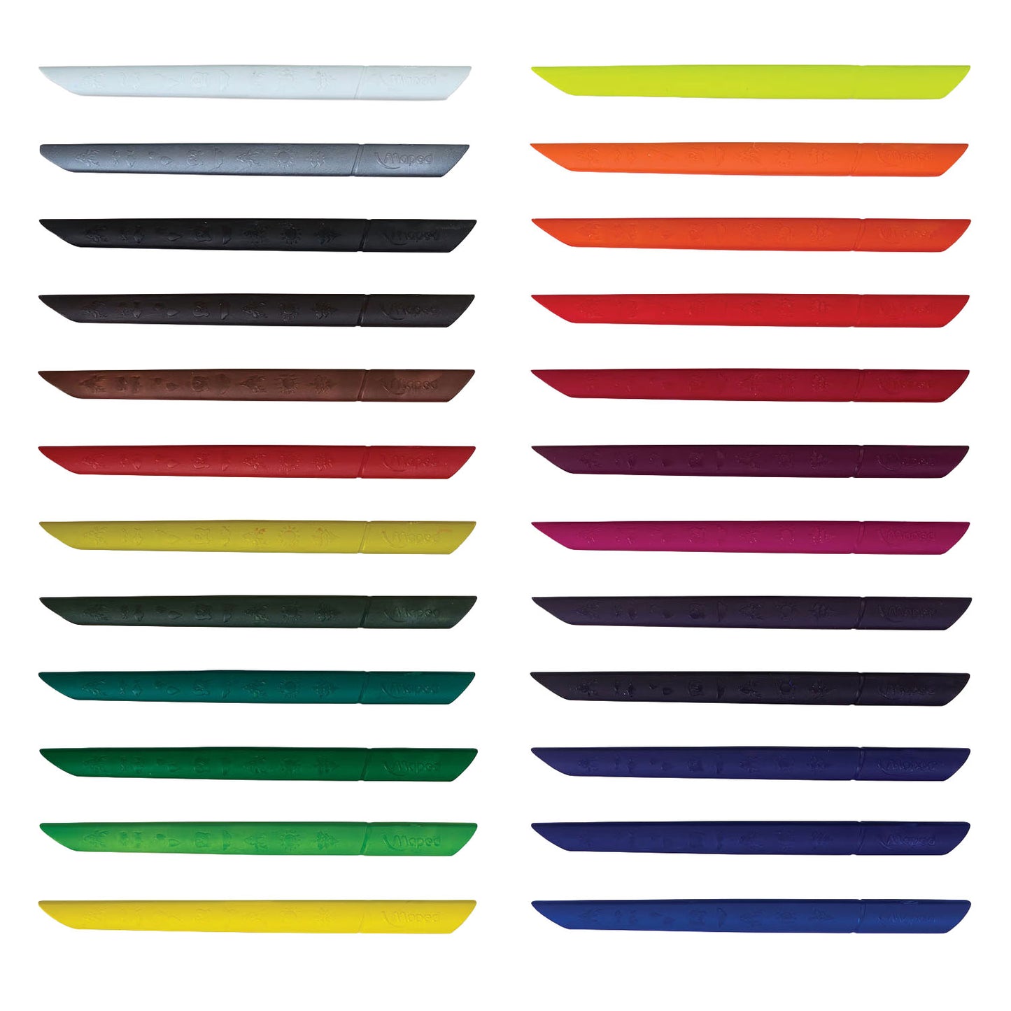 Crayon de couleur Quantore maped color peps infinity, ensemble de 24 couleurs