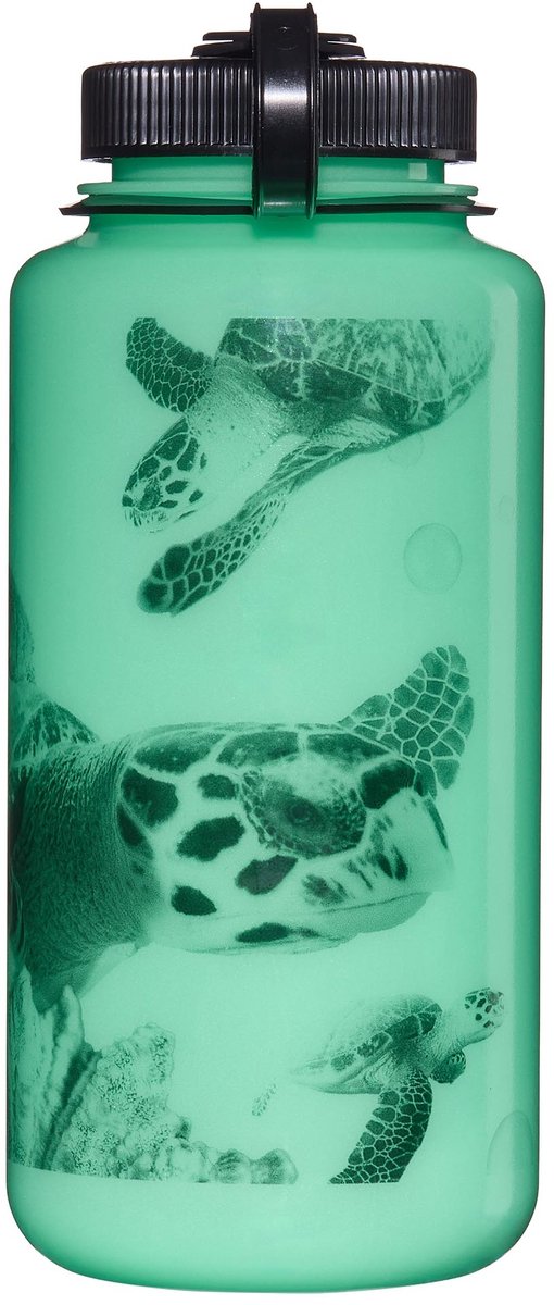 Nalgene - Tortue noire brillante à large ouverture 1000 ml, nouveau