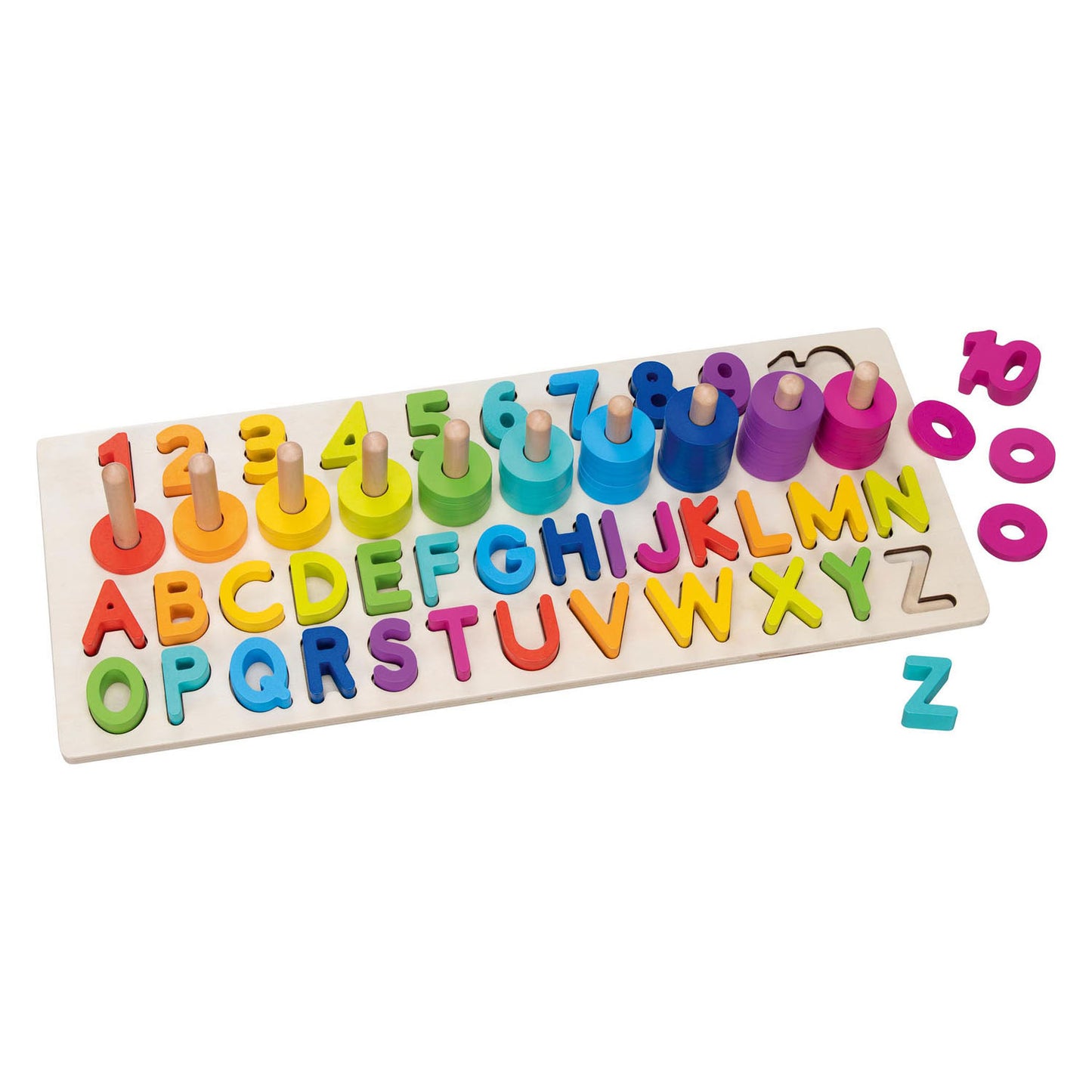 Puzzle alphanumérique en bois Goki, 91dlg.
