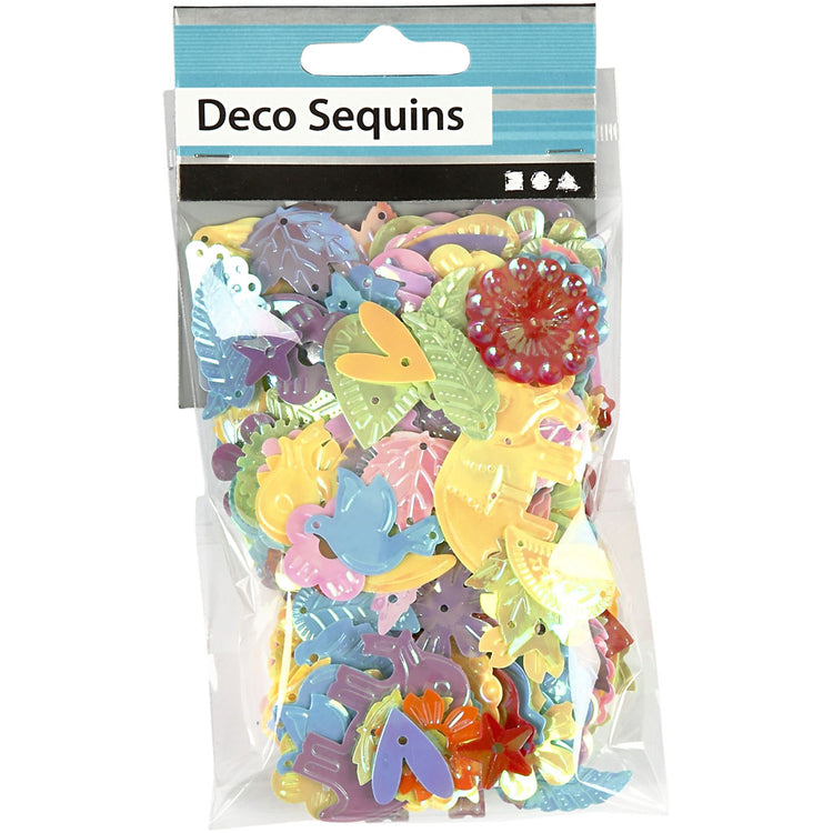 Paillettes Creativ company, taille 15-45 mm, couleurs nacre, 30 gr 1 boîte