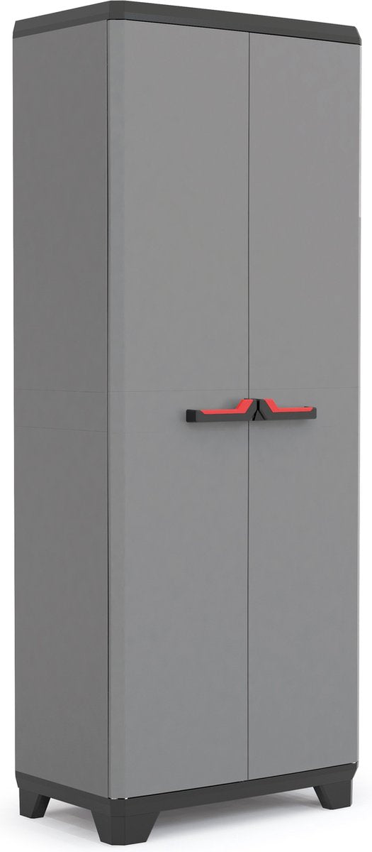 Keter stilo armoire de rangement haute - utilitaire - 3 étagères - 39x68x173cm - gris foncé noir
