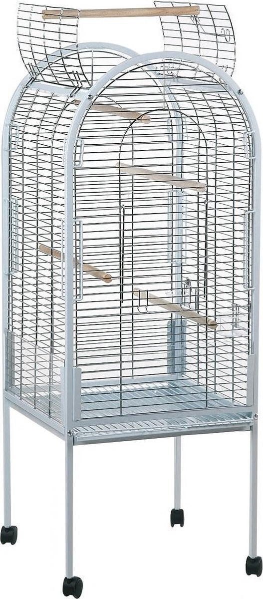 Cage perroquet Flamingo coco blanc - blanc - 55 x 55 x 143 cm
