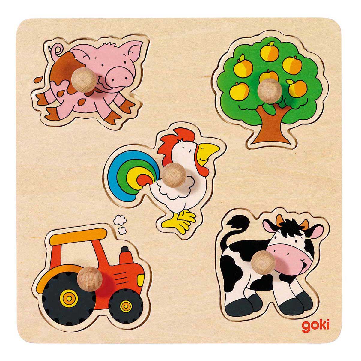 Goki Wooden Nick Puzzle Farm