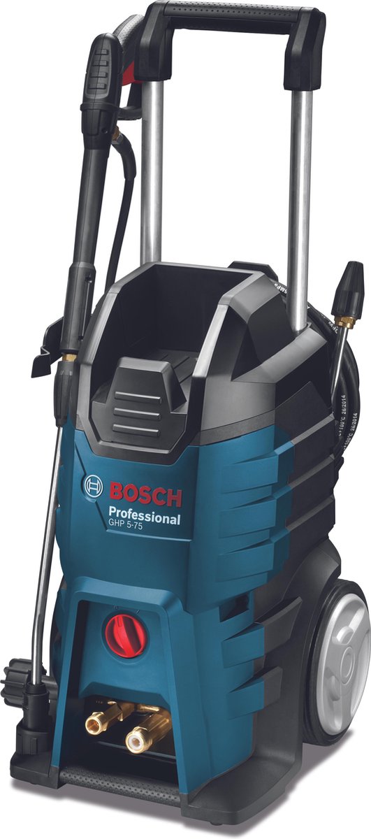 Bosch professional ghp 5-75 - nettoyeur haute pression - avec pistolet, lance de pulvérisation réglable 3 en 1, câble de 5 m, tuyau haute pression renforcé d'acier et de caoutchouc de 10 m et lance rotative