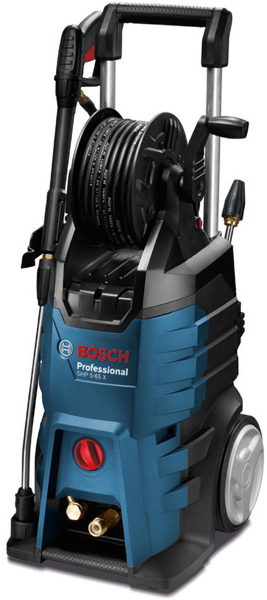 Bosch professional ghp 5-65 x - nettoyeur haute pression - avec pistolet, lance de pulvérisation réglable 3 en 1, câble de 5 m, tuyau haute pression renforcé d'acier et de caoutchouc de 10 m et lance rotative