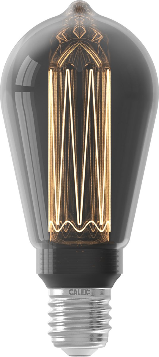 Lampe LED série couronne Calex - E27 - source de lumière rustique titane - 3,5W - dimmable