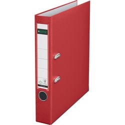 Ordner leitz 1015 plastique largeur 5,2 cm rouge insert étiquette trou de préhension