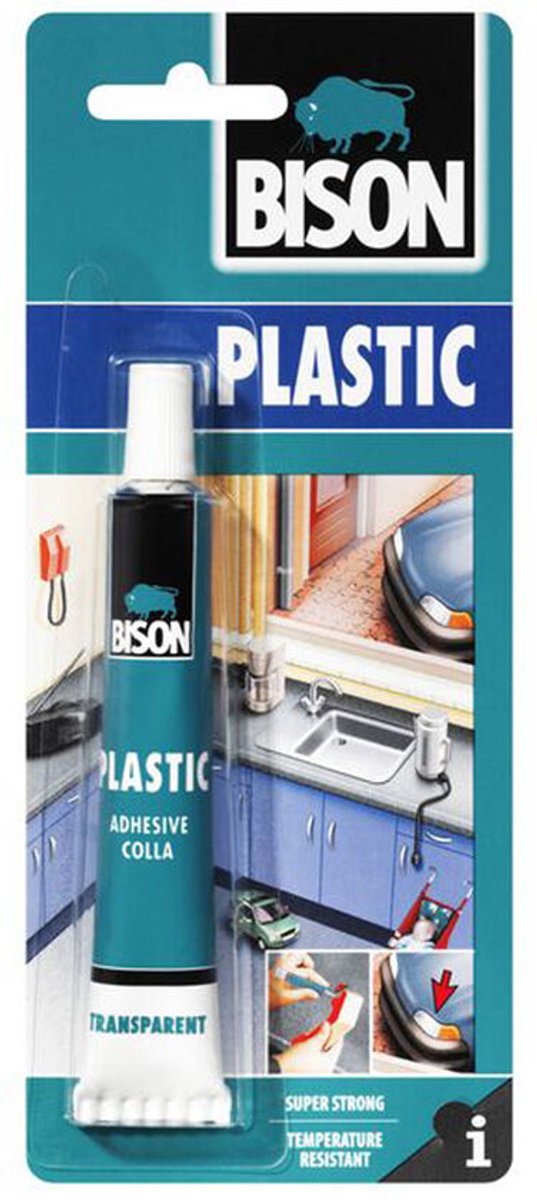Colle plastique transparente Bison - 25ml