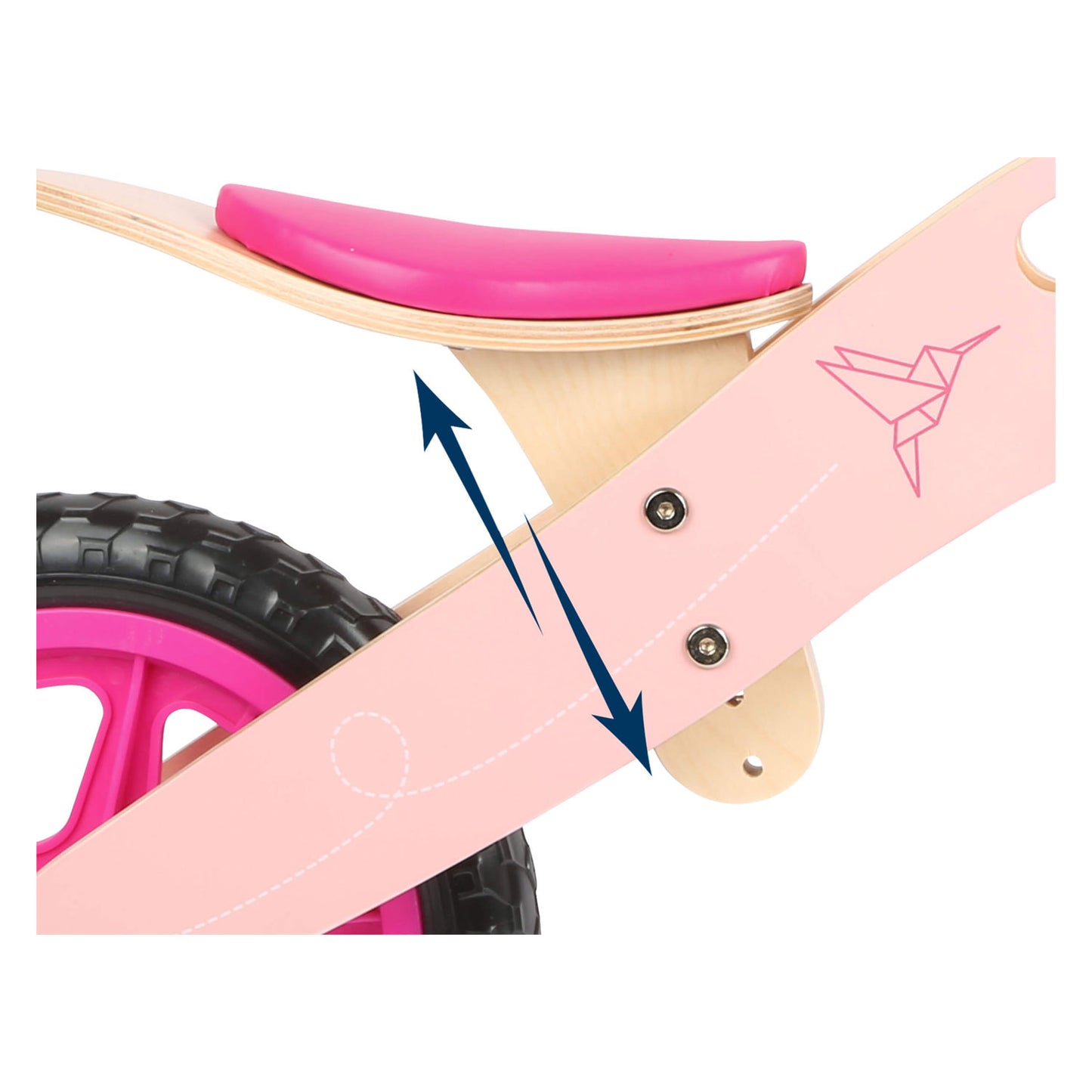Petit pied en bois rose rose