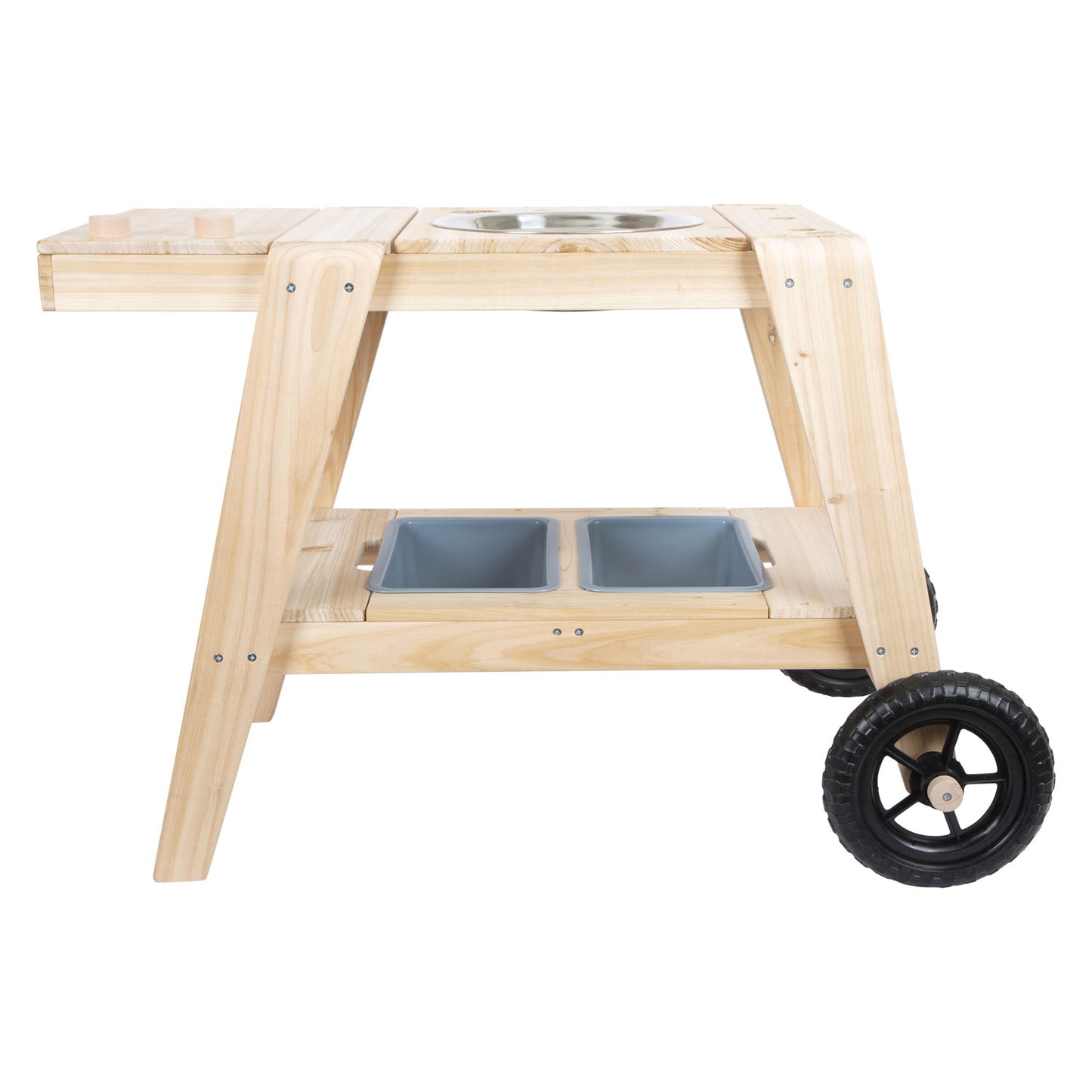 Petit pied de cuisine de boue en bois compact