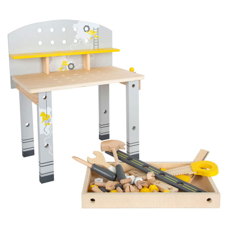 Petit pied de travail en bois compact Miniwob, 34dlg.