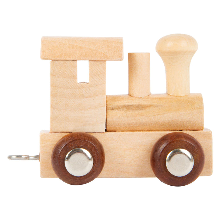 Petite locomotive de police en bois à pied