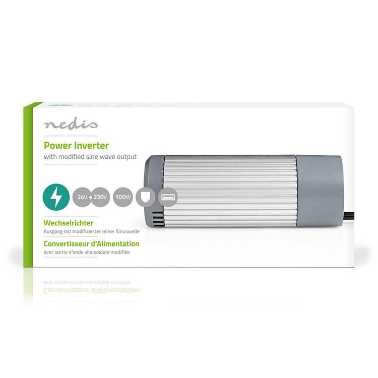NEDIS PIMS10024 Power-Cormer Modified Sinus Golf 24 V DC 230 V 100 W 1x SCHUKO 1X Sortie USB
