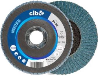 Disque à lamelles Cibo 125mm bleu 120 conique acier | 10 pièces