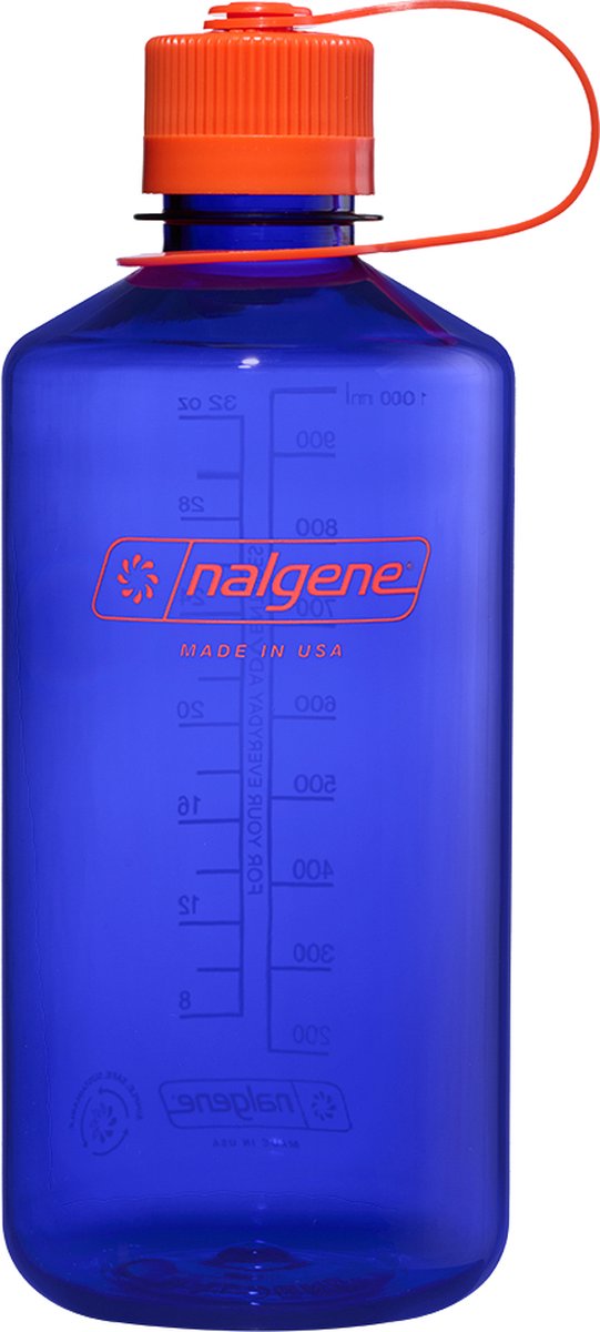 Nalgene - bouteille à col étroit - gourde - bouteille d'eau - étanche - 1000 ml - sans bpa - sustain - pervenche