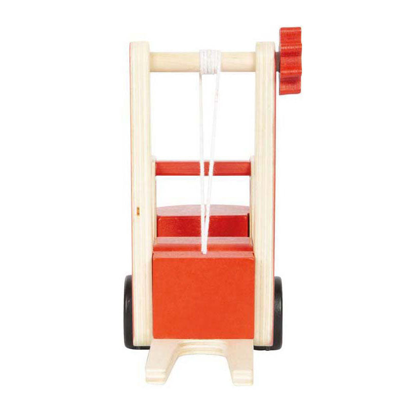 Petit pied - chariot élévateur en bois avec palette