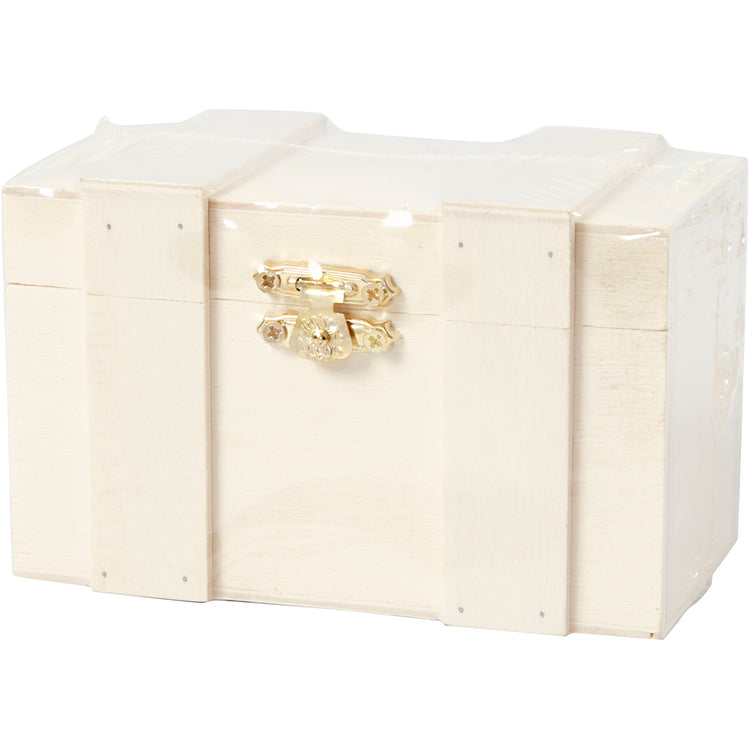 Crétiv Company coffre au trésor en bois, 12.5x7.5x6cm