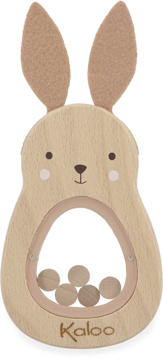Kaloo petites chansons - hochet - hochet en bois - lapin