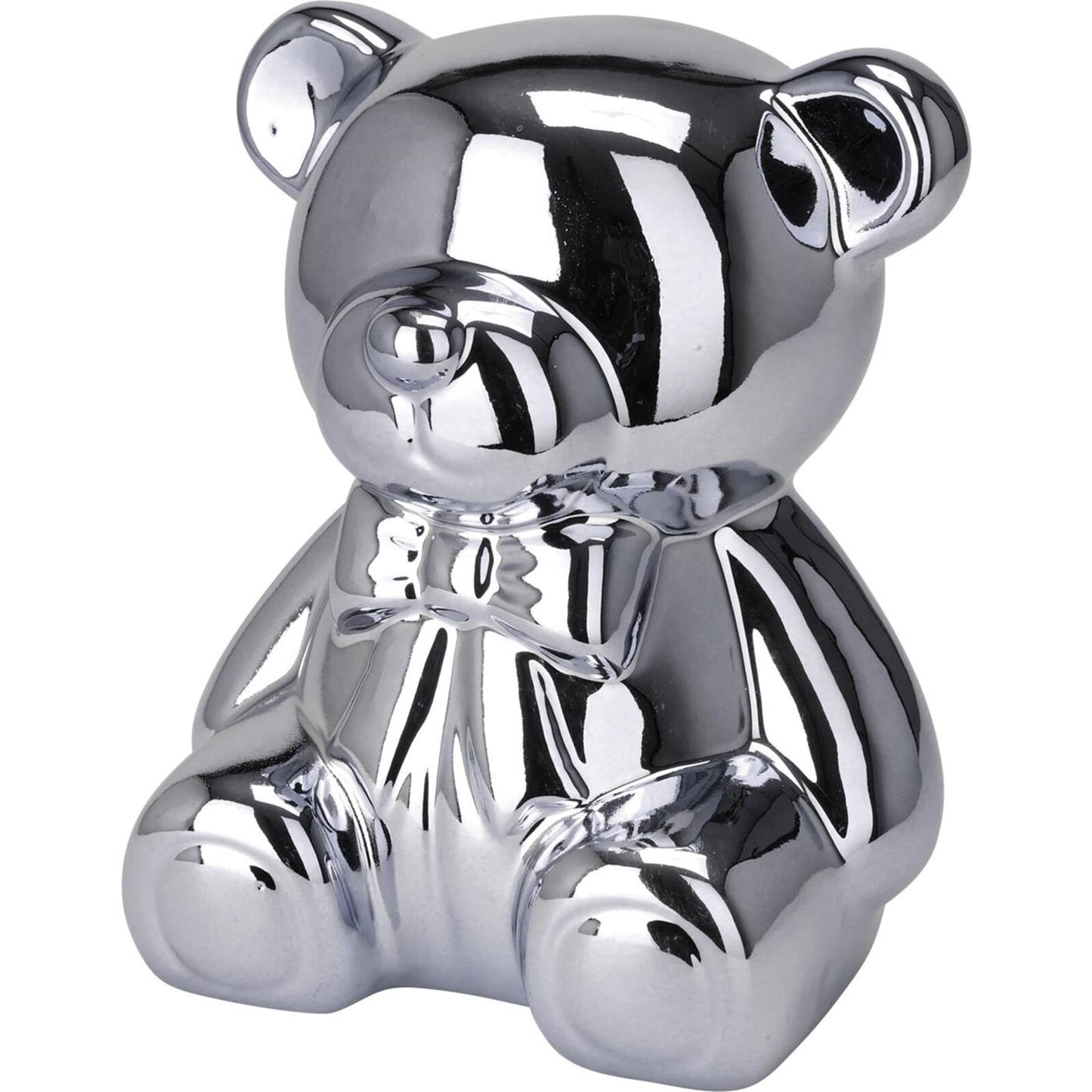Tirelire style maison ours argent or