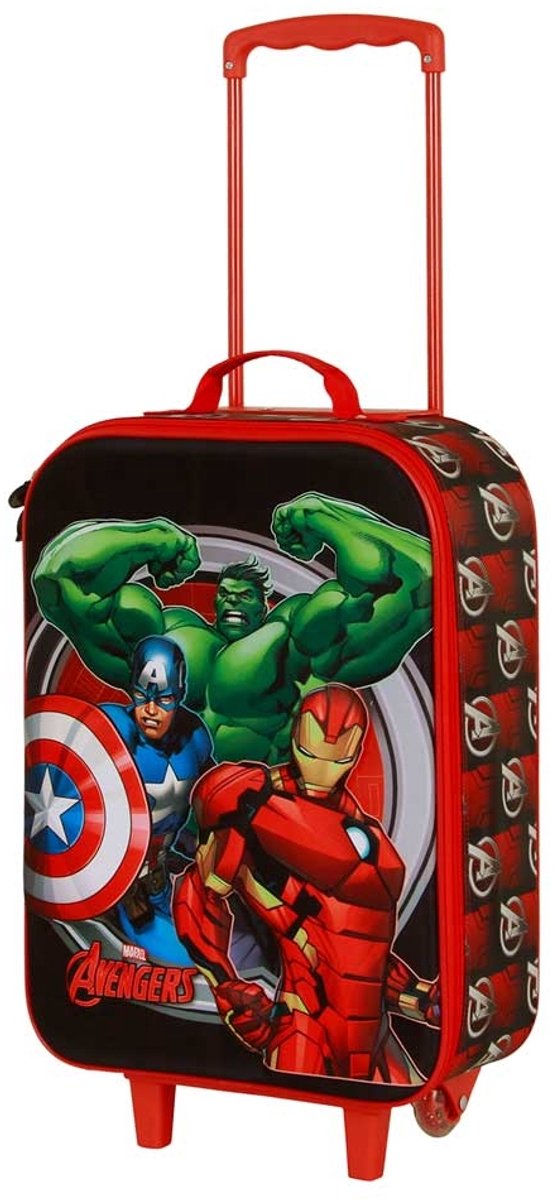 Karactermania - Marvel The Avengers - valise de voyage - valise à main trolley 3D souple - valise de voyage - rouge