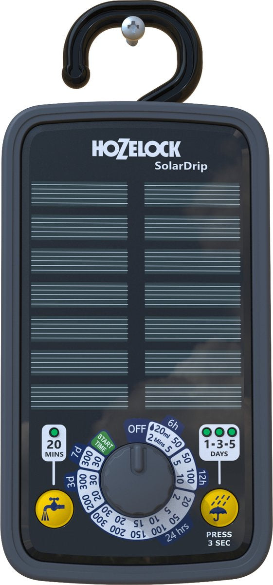 Kit d'arrosage Hozelock Solar Select pour jusqu'à 20 plantes (en pot)