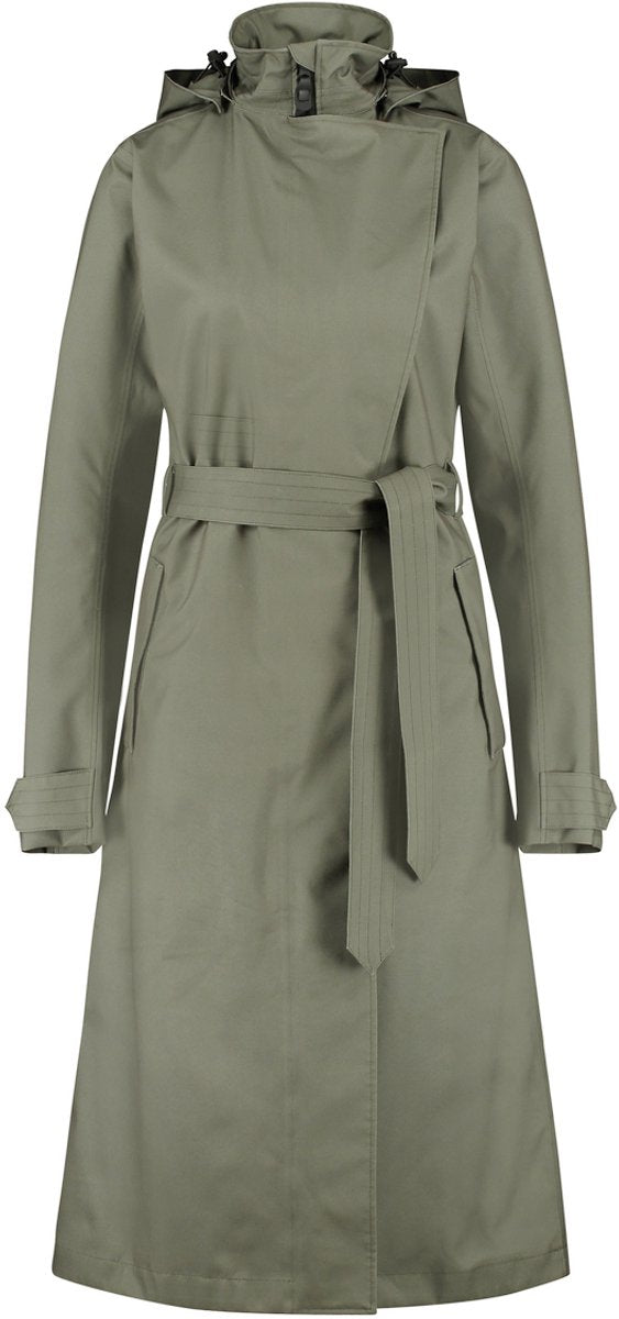 Agu trench coat long imperméable urbain extérieur femme - vert - xs