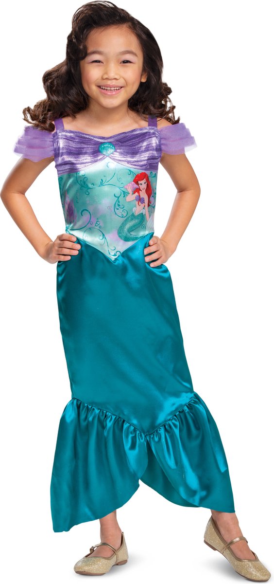 Déguisement princesse disney - la petite sirène, la petite sirène ariel, taille m (7-8 ans), filles