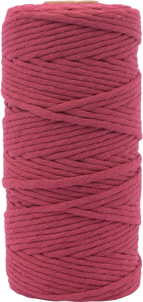 Vaessen creative • corde macramé 3mmx100m rouge bordeaux
