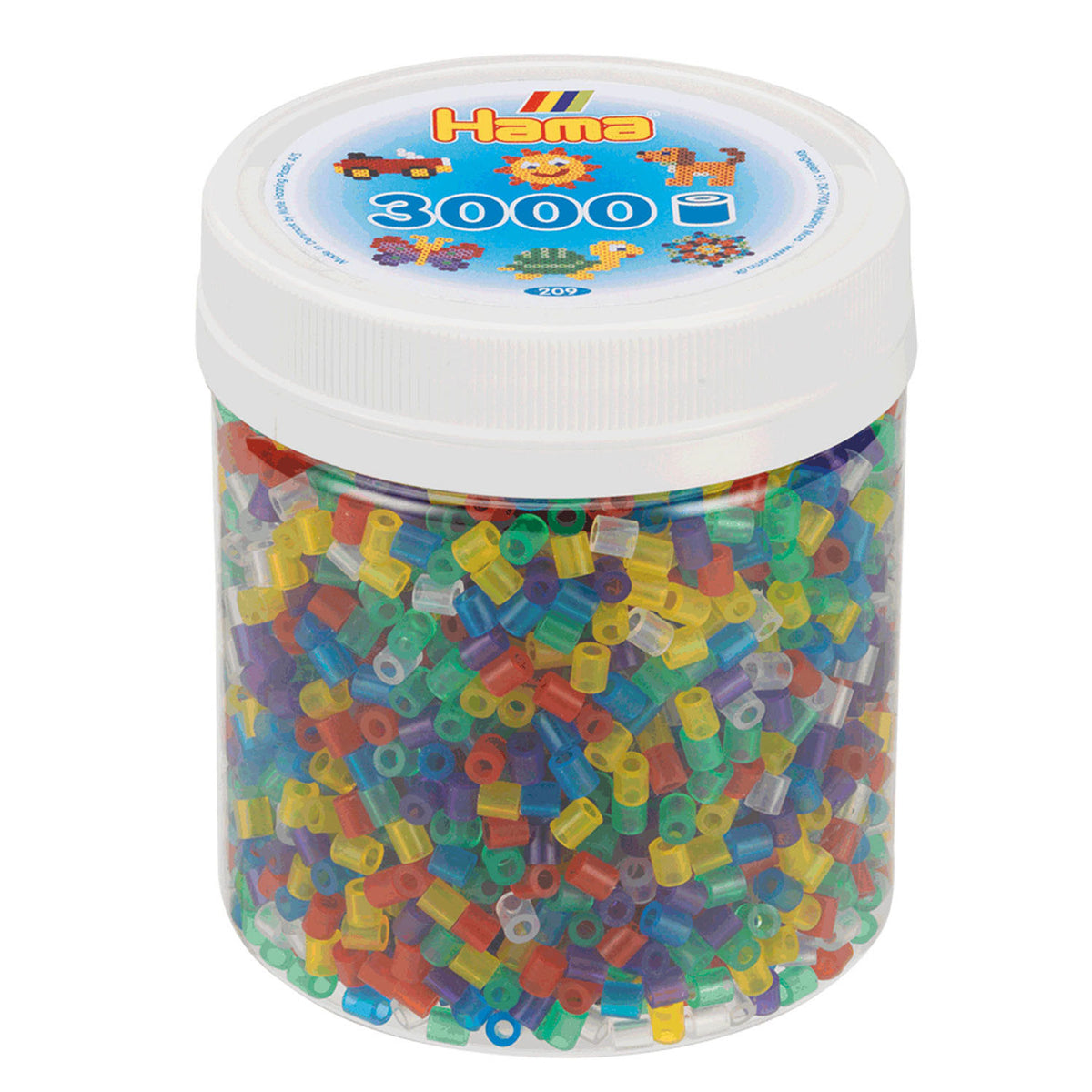 HAMA STRING perles dans un pot de mélange transparent (53), 3000st.