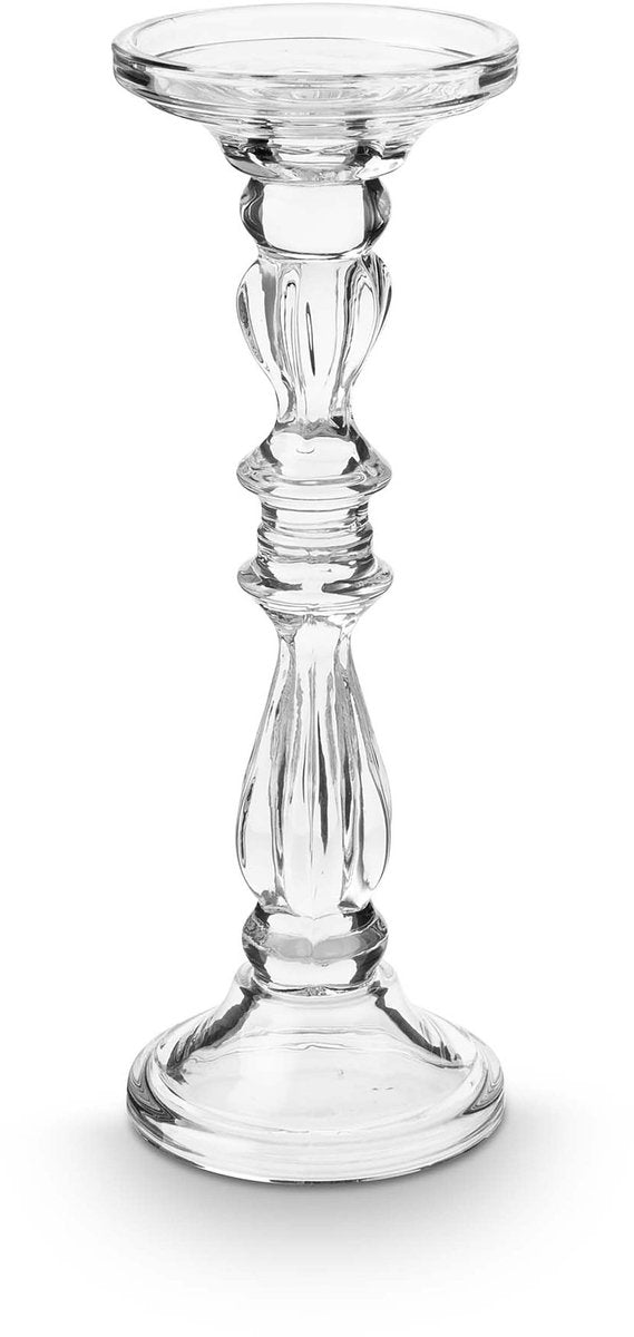 Vtwonen - bougeoir - transparent - verre - 10x28,5cm