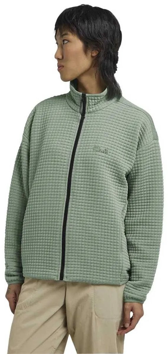 Jack wolfskin mogari fz w veste d'extérieur pour femme-vert zinnia