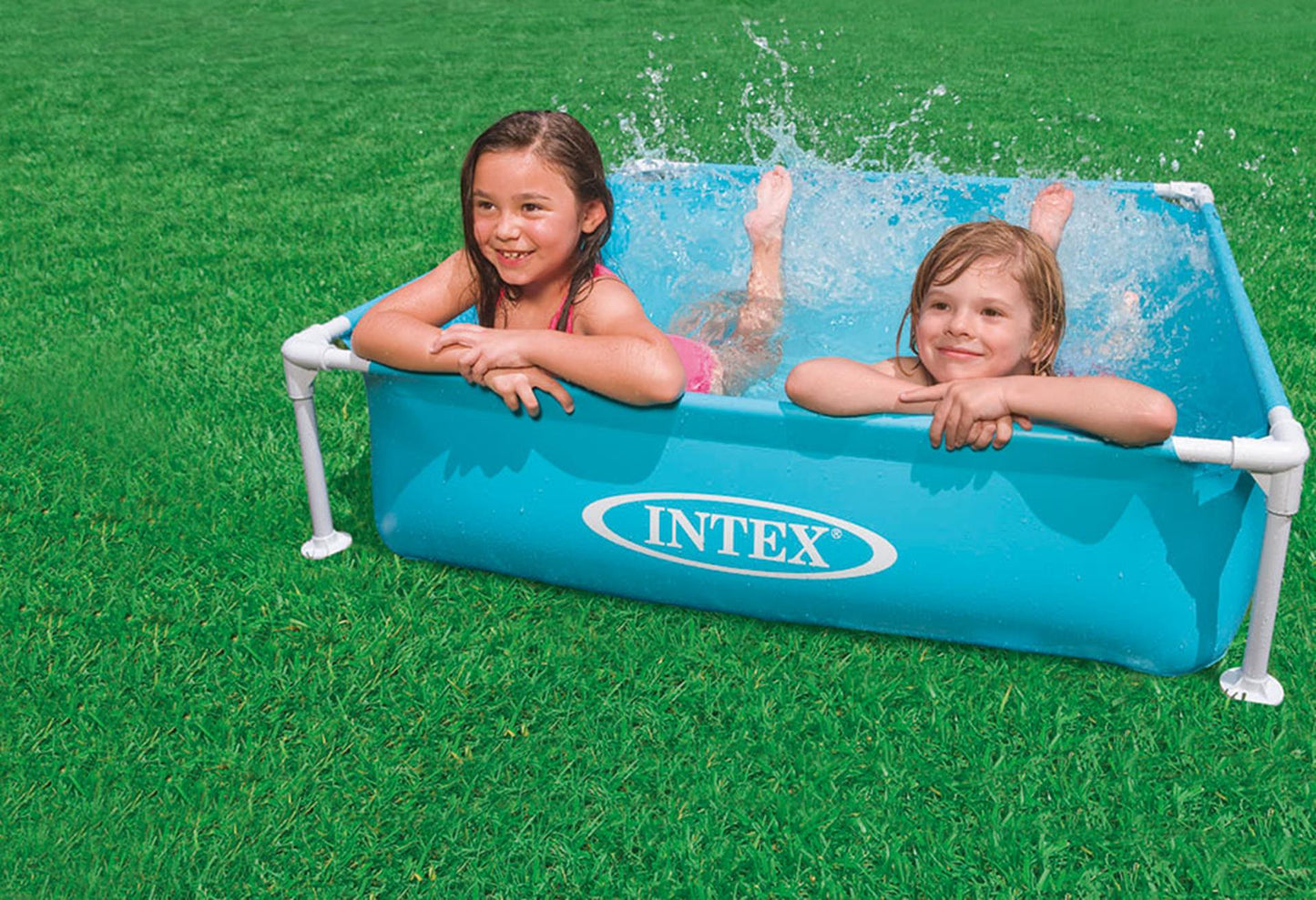 Piscine pour enfants Intex mini frame bleu, 122x122 cm, 3 ans et plus