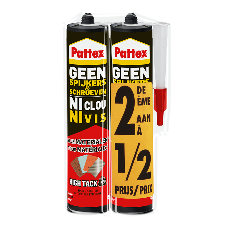 Pattex 1066731 - patex duopack sans clous ni vis à forte adhérence | 6 pièces