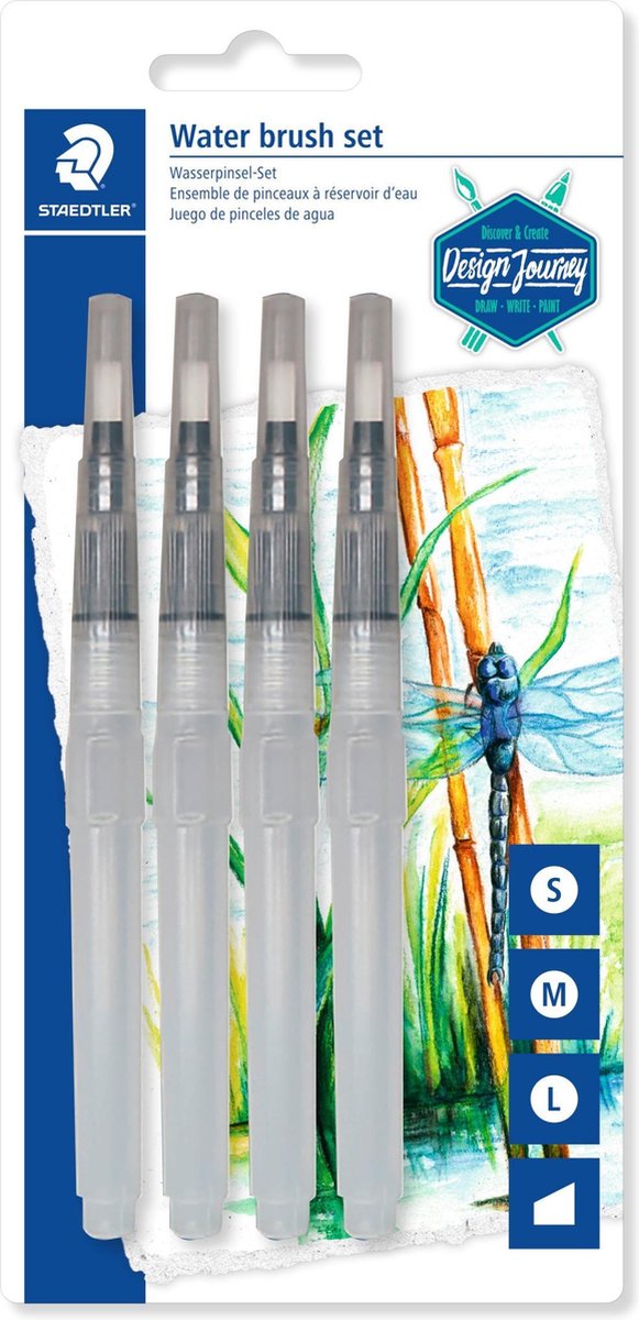 Staedtler Design Journey - Pinceaux à eau - 4 tailles