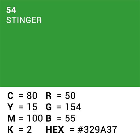Papier de fond supérieur 54 Stinger Chromy Key 2.18 x 11m