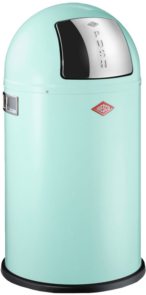 Poubelle junior Wesco pushboy | 22 litres | métal - menthe | poubelle - fabriquée en Allemagne