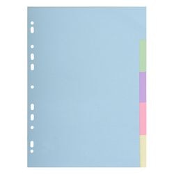Onglets europe 1605e a4 210x297mm 300gsm pastel assortis pack 5 pièces