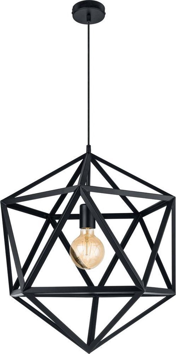 Lampe à suspension Eglo Emblemont - e27 - ø 46 cm - acier - noir