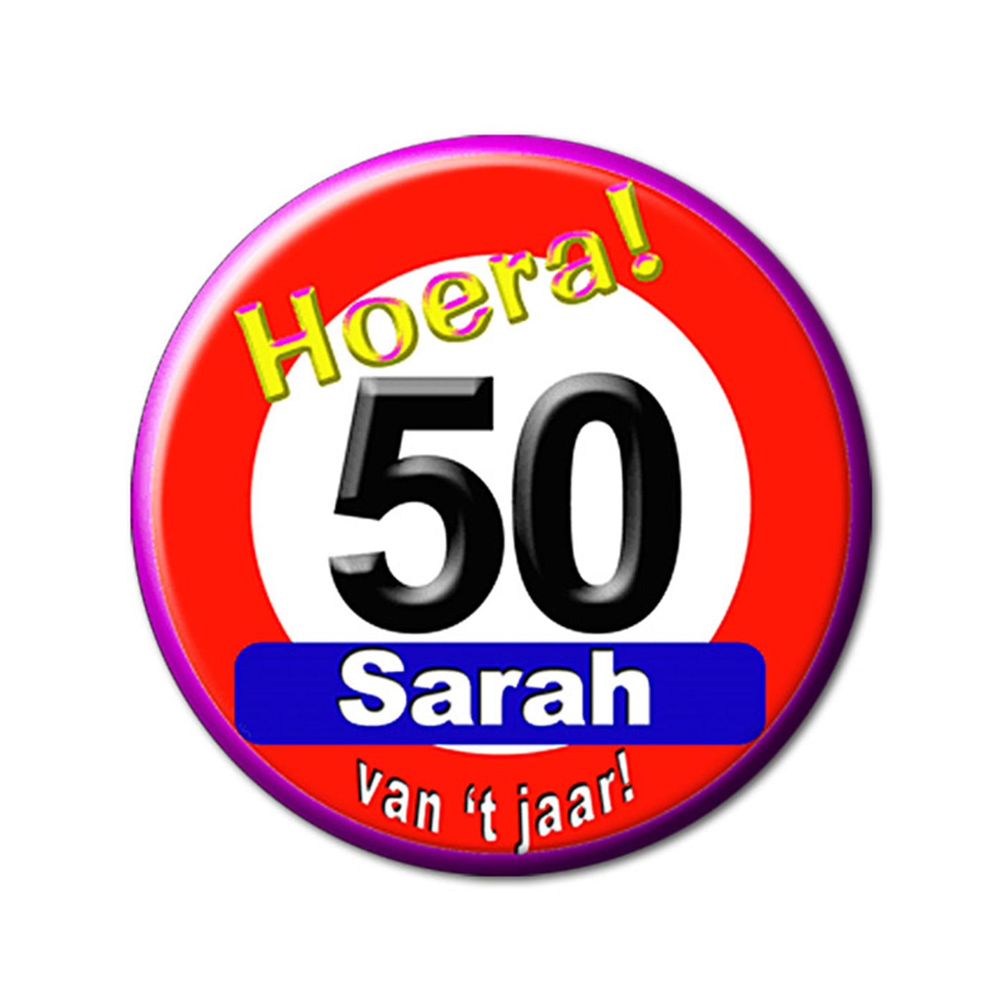 Bouton Paperdreams petit - panneau de signalisation Sarah