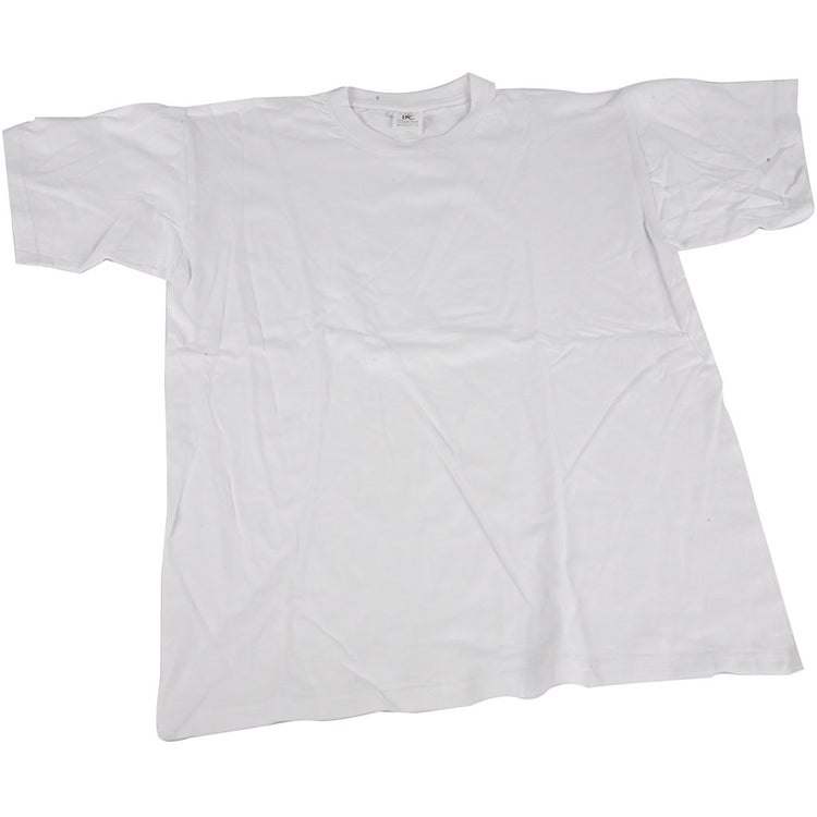 T-shirt blanc avec du cou rond Coton, 12-14 ans