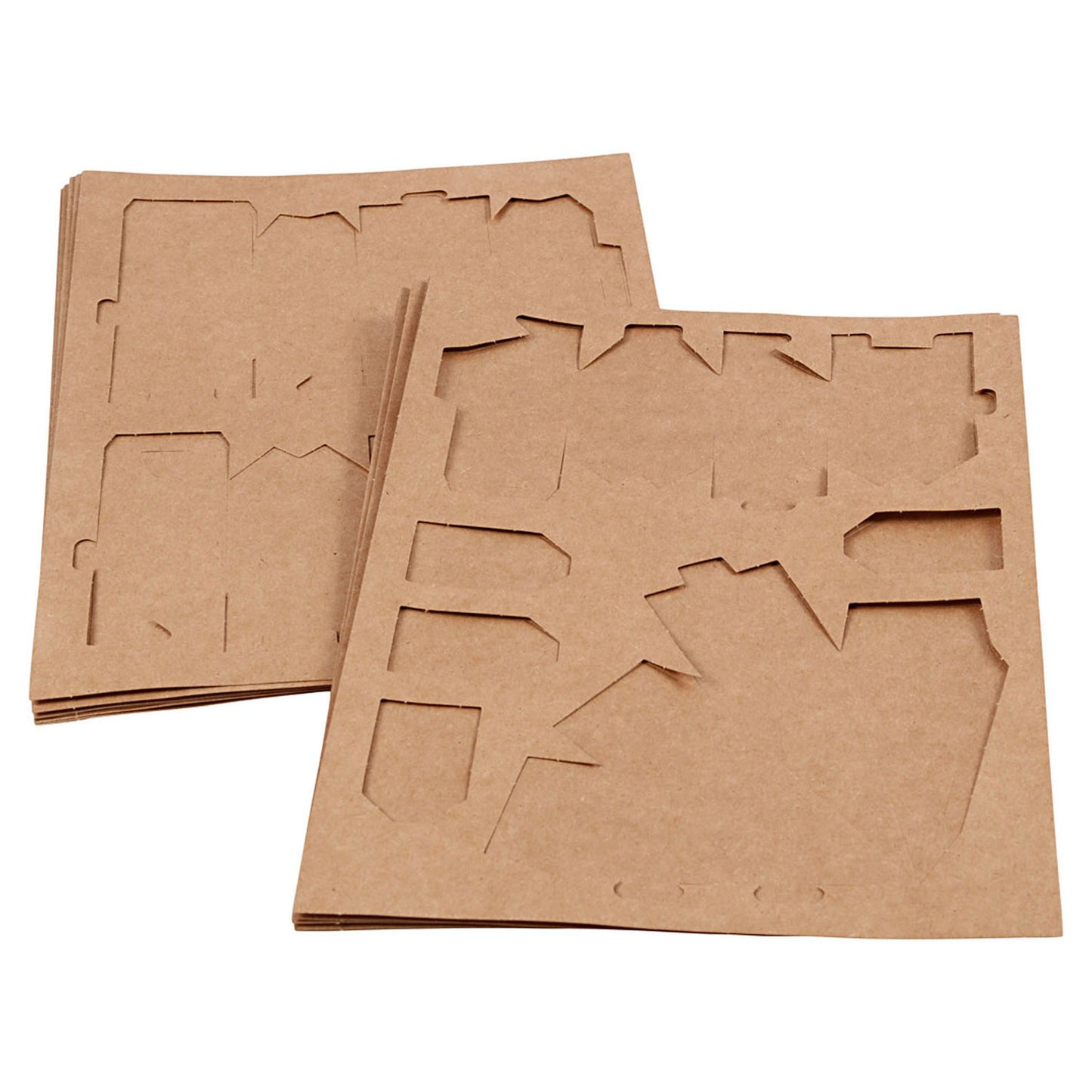 Ensemble de carton de maisons et d'arbres