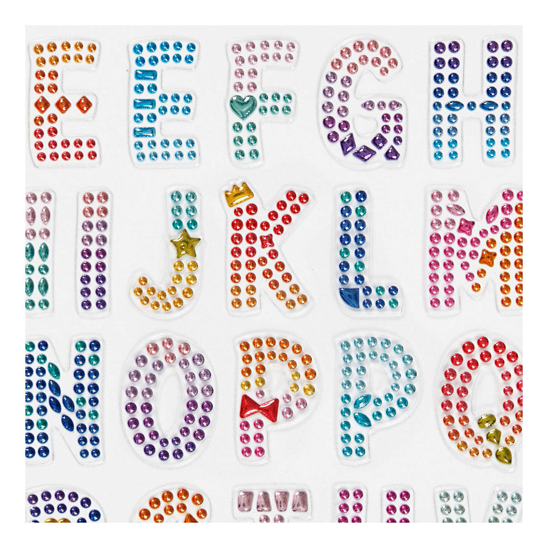 Creativ Company Diamant Stickers Alphabet, 1 feuille