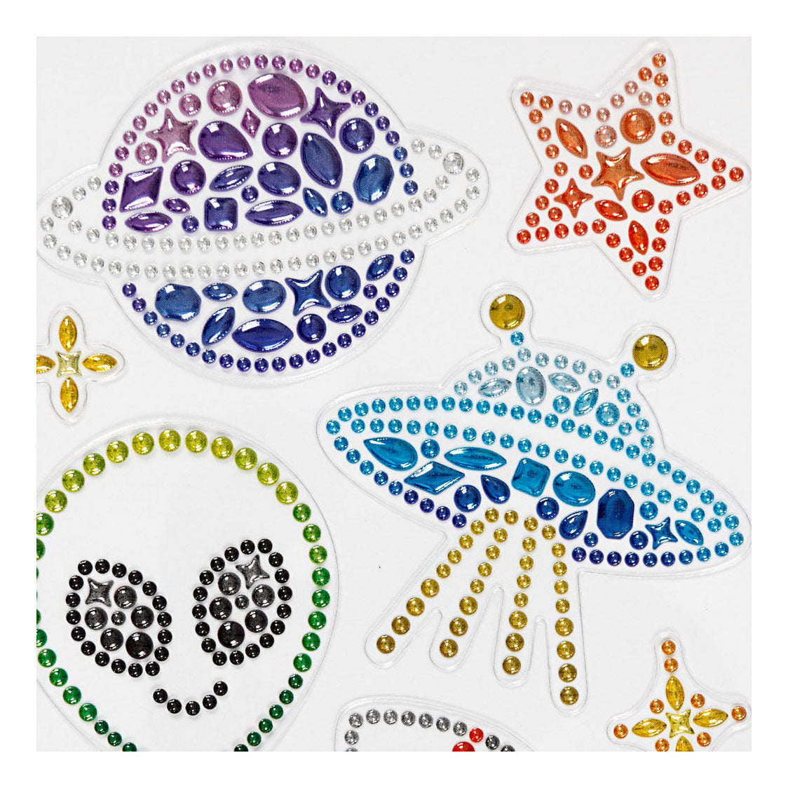Creativ Company Diamant Stickers Stickers Space, 1 feuille