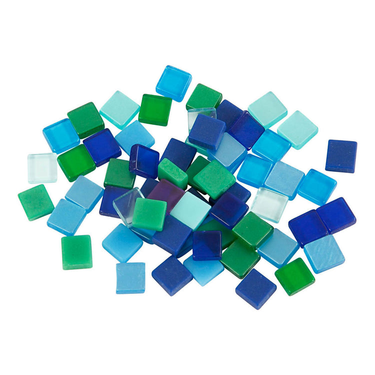 Creativ Company Mini Mosaic Blue Green 5x5 mm, 25 grammes