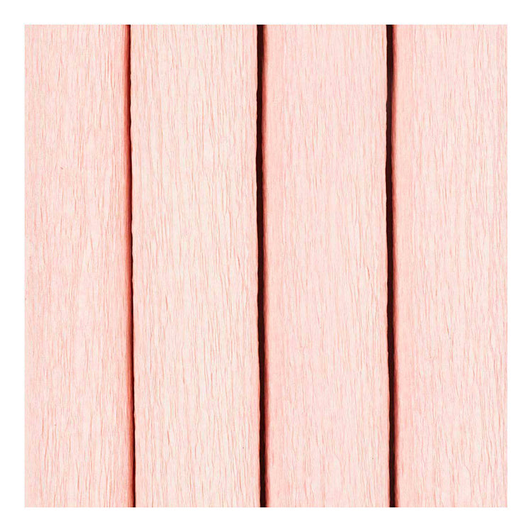 Papier crépon Creativ company, feuille 25x60 cm, taux de crêpe : 180%, 105 gr, rose clair, 4 feuilles 1 boîte