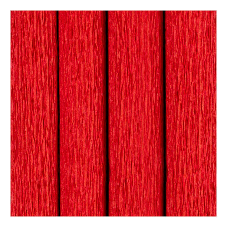 Papier crépon Creativ company, feuille 25x60 cm, taux de crêpe : 180%, 105 gr, rouge, 4 feuilles 1 boîte