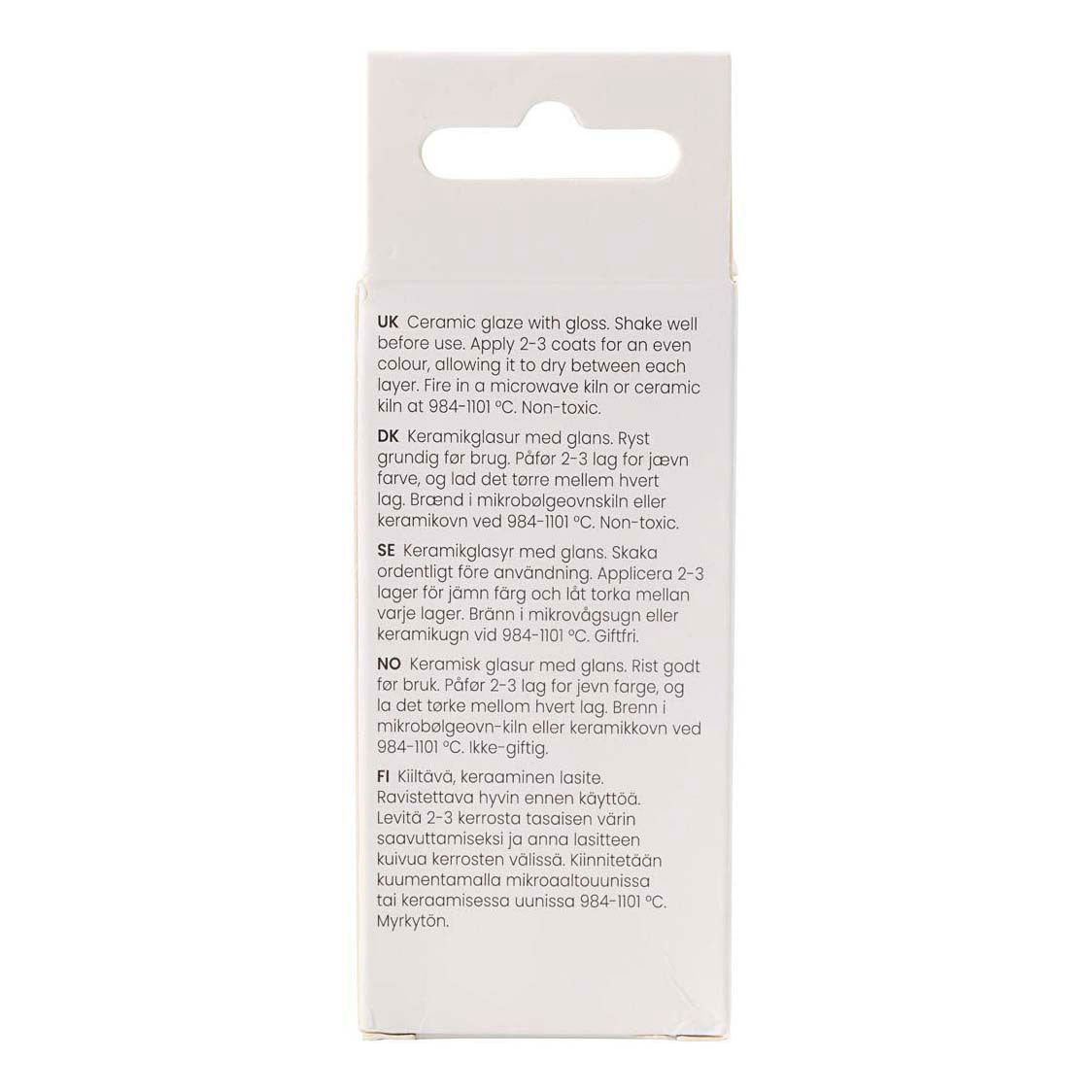 Glaçage céramique Creativ Company, 984-1101 °C, opaque, bleu fédéral, 60 ml 1 flacon