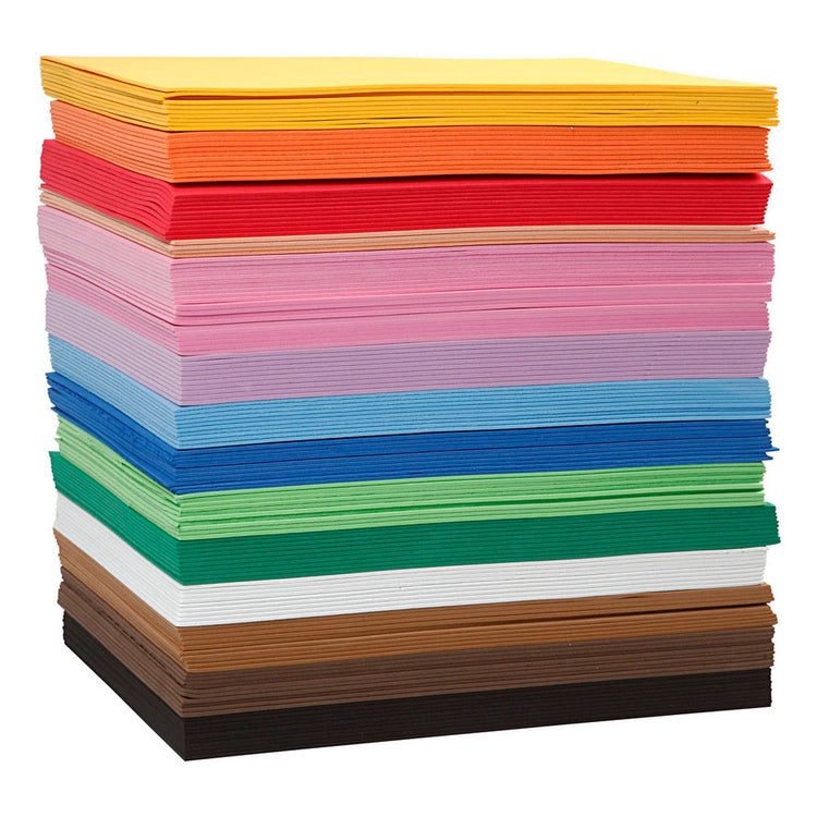 Feuilles de mousse Creativ company, a4, feuille 210x297 mm, épaisseur 2 mm, 15x10 feuilles 1 boîte